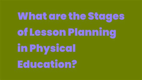 What is Planning in Physical Education: A Dance of Chaos and Structure